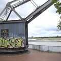 There's a cool old crane on the riverside, A Walk To The Rheinturm, Düsseldorf, Germany - 29th July 2023