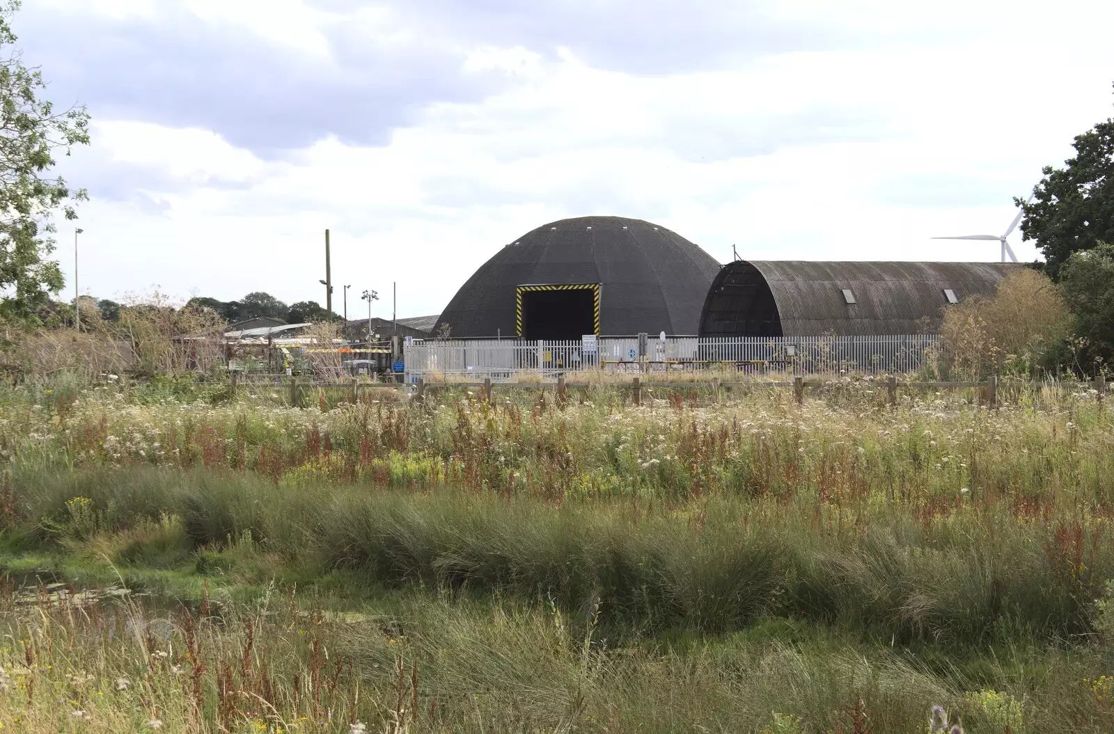 The salt dome at Suffolk Highways' Brome depot , from National Grid Pylon Upgrades, Thrandeston, Suffolk - 30th July 2023