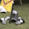 A suit of armour in the grass, The Irish Massive do Framlingham and Southwold, Suffolk - 9th August 2023