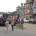 Roaming around by the town sign, The Irish Massive do Framlingham and Southwold, Suffolk - 9th August 2023