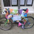 A decorated bike on Church Street, The Irish Massive do Framlingham and Southwold, Suffolk - 9th August 2023