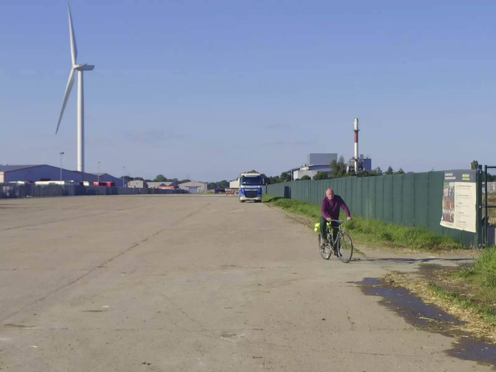 Mick inspects the new gas power station site, from Banham Zoo and the Howler Monkeys, Banham, Norfolk - 11th August 2023