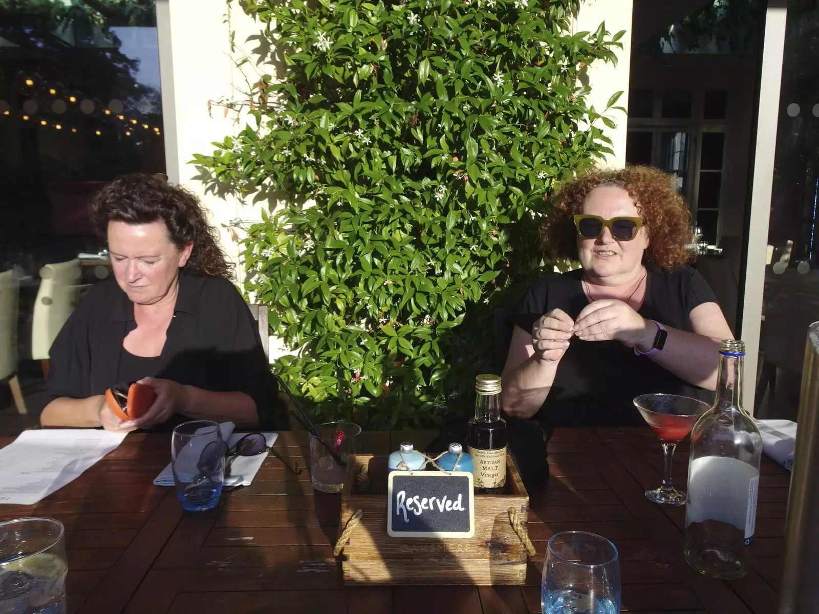 Evelyn and Louise at the Oaksmere, from Banham Zoo and the Howler Monkeys, Banham, Norfolk - 11th August 2023