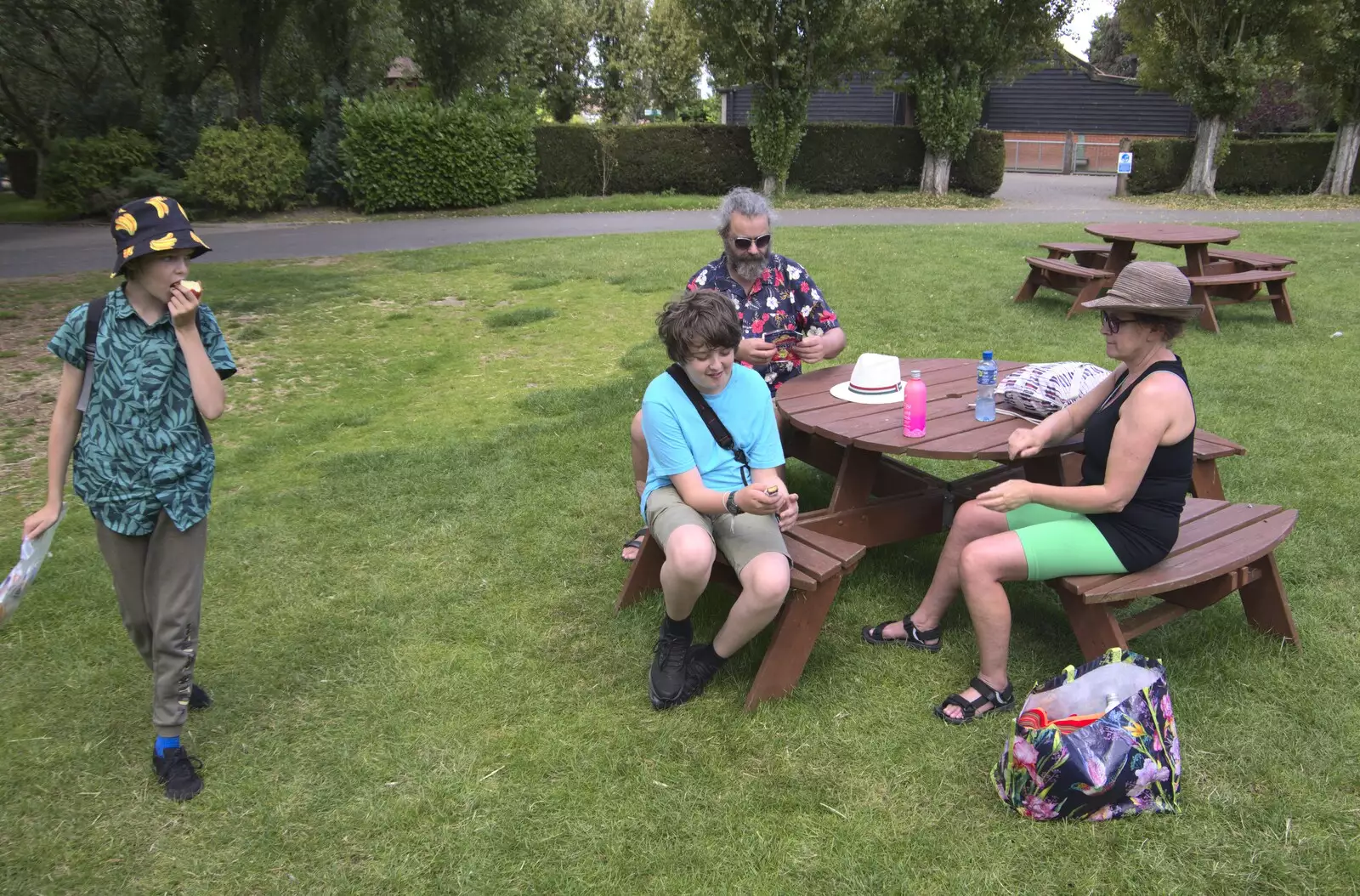 We pause at the zoo to eat our picnic, from Banham Zoo and the Howler Monkeys, Banham, Norfolk - 11th August 2023