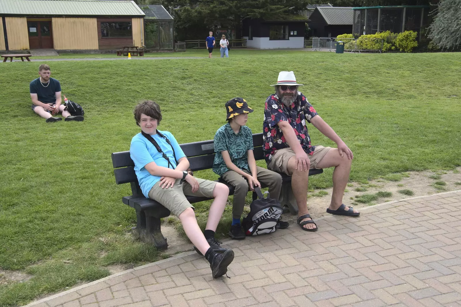 Fred, Harry and Noddy watch the Sea Lion show, from Banham Zoo and the Howler Monkeys, Banham, Norfolk - 11th August 2023