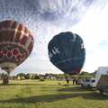 Both balloons make it into the air briefly, The Old Buckenham Not Air Balloon Festival, Norfolk - 13th August 2023