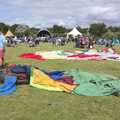 A couple of balloon envelopes are laid out, The Old Buckenham Not Air Balloon Festival, Norfolk - 13th August 2023