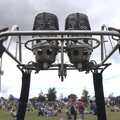 A couple of burners point to the sky, The Old Buckenham Not Air Balloon Festival, Norfolk - 13th August 2023