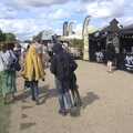 We head off via the food tents, The Old Buckenham Not Air Balloon Festival, Norfolk - 13th August 2023