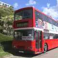 There's a 1990s party bus on the front, A trip on the Ferris Wheel, Felixstowe, Suffolk - 15th August 2023