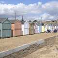 More pastel beach huts on the prom, A trip on the Ferris Wheel, Felixstowe, Suffolk - 15th August 2023