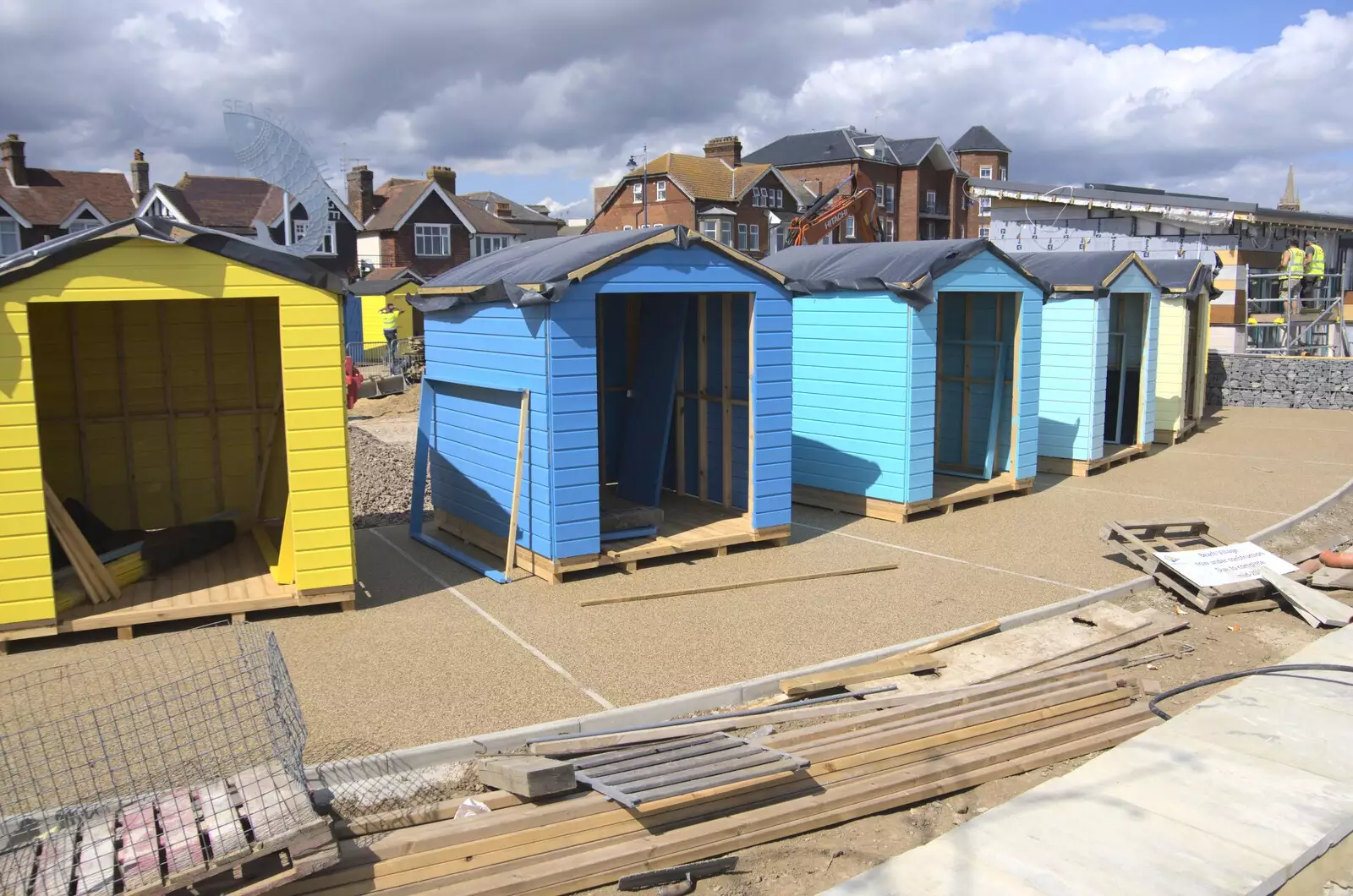 A new retail area is being built on Sea Road, from A trip on the Ferris Wheel, Felixstowe, Suffolk - 15th August 2023