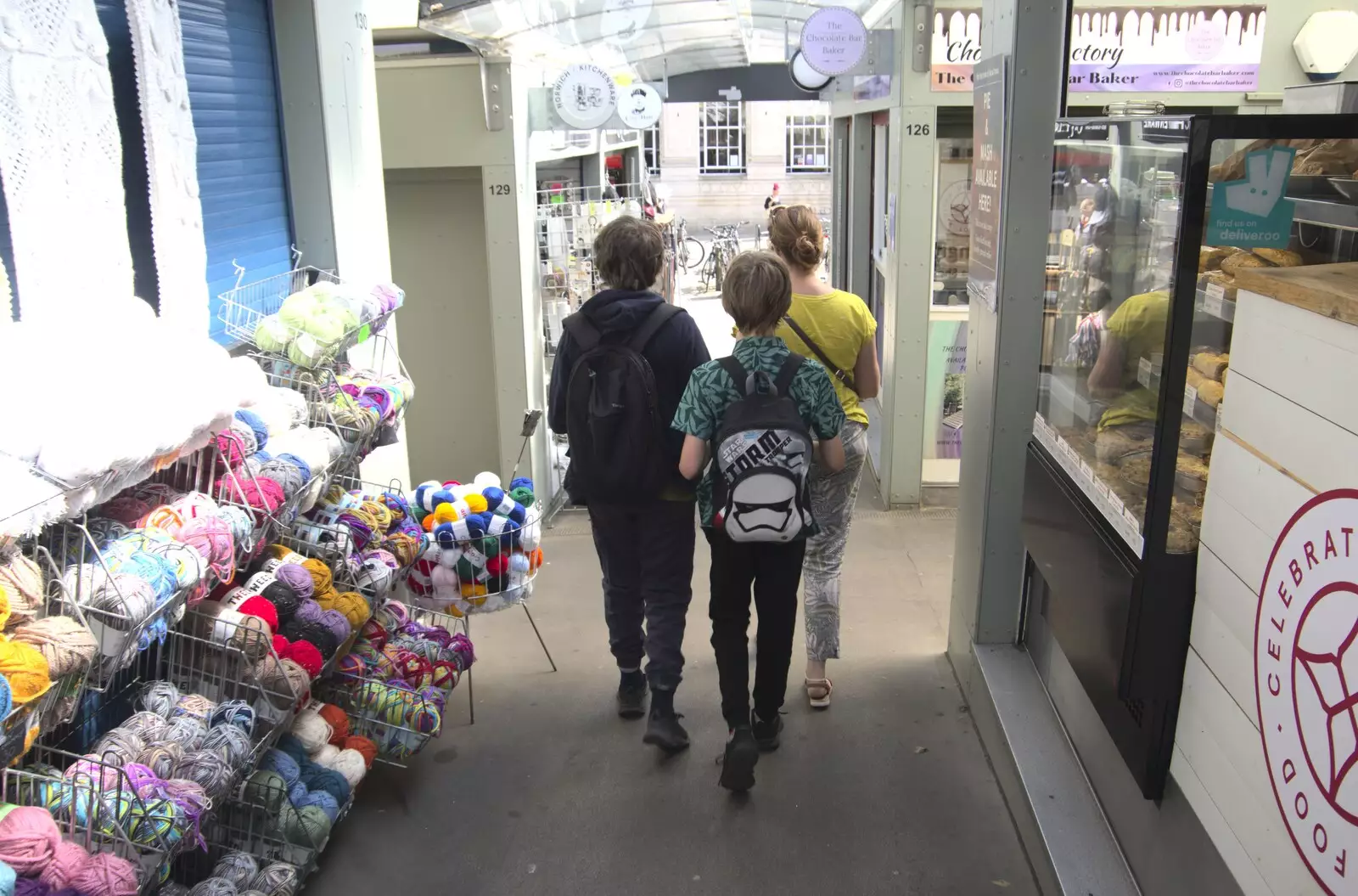 We walk past the wool shop, from Shoe Shopping in Norwich, Norfolk - 16th August 2023