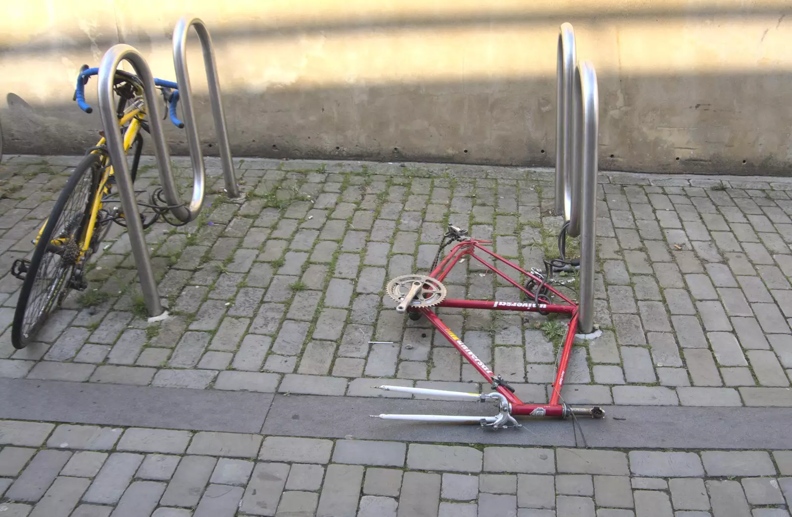 More bicycle chaos outside M&S, from Shoe Shopping in Norwich, Norfolk - 16th August 2023