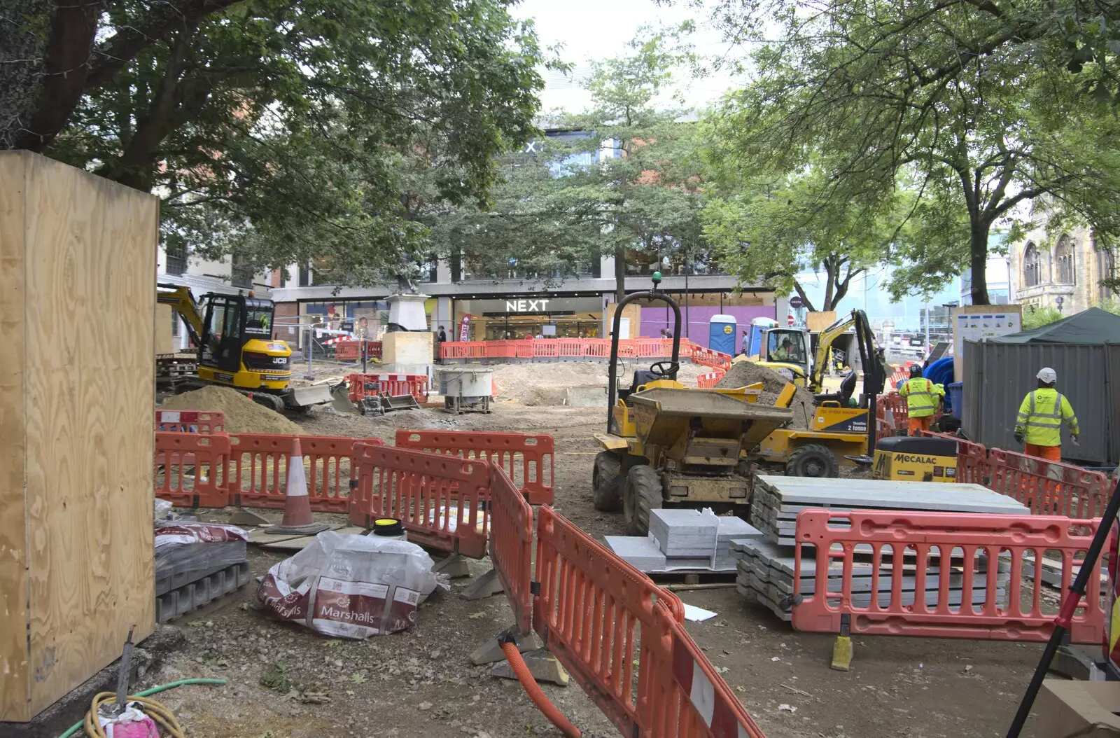 The previous Hay Hill has been demolished, from Shoe Shopping in Norwich, Norfolk - 16th August 2023