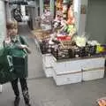 Harry holds his bag of shoes in the market lanes, Shoe Shopping in Norwich, Norfolk - 16th August 2023