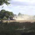 A combine kicks up dust at Wickham Skeith, Sean Visits, and an 18th Birthday Party, Eye, Suffolk - 18th August 2023