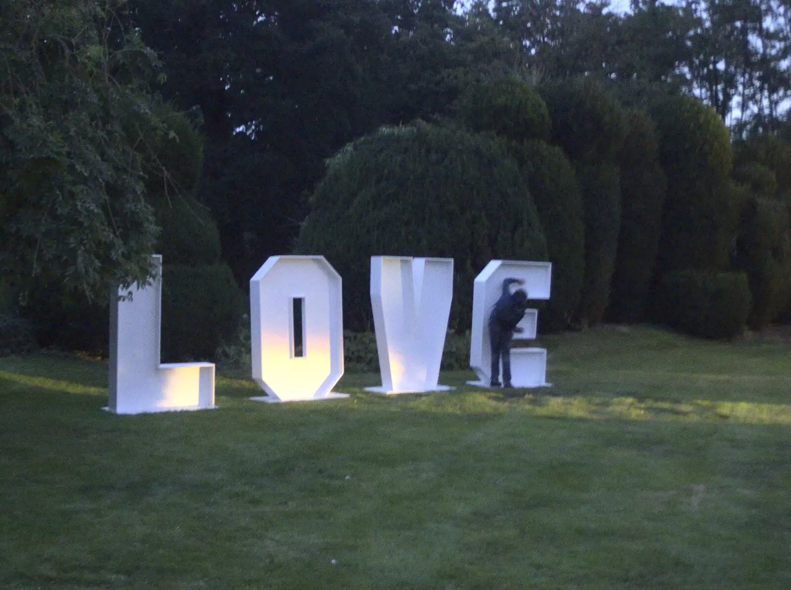 We try to move the sign to say 'Vole', from Sean Visits, and an 18th Birthday Party, Eye, Suffolk - 18th August 2023