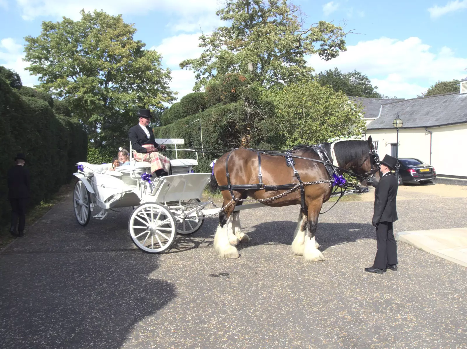 There's a horse and cart at the Oaksmere, from Sean Visits, and an 18th Birthday Party, Eye, Suffolk - 18th August 2023