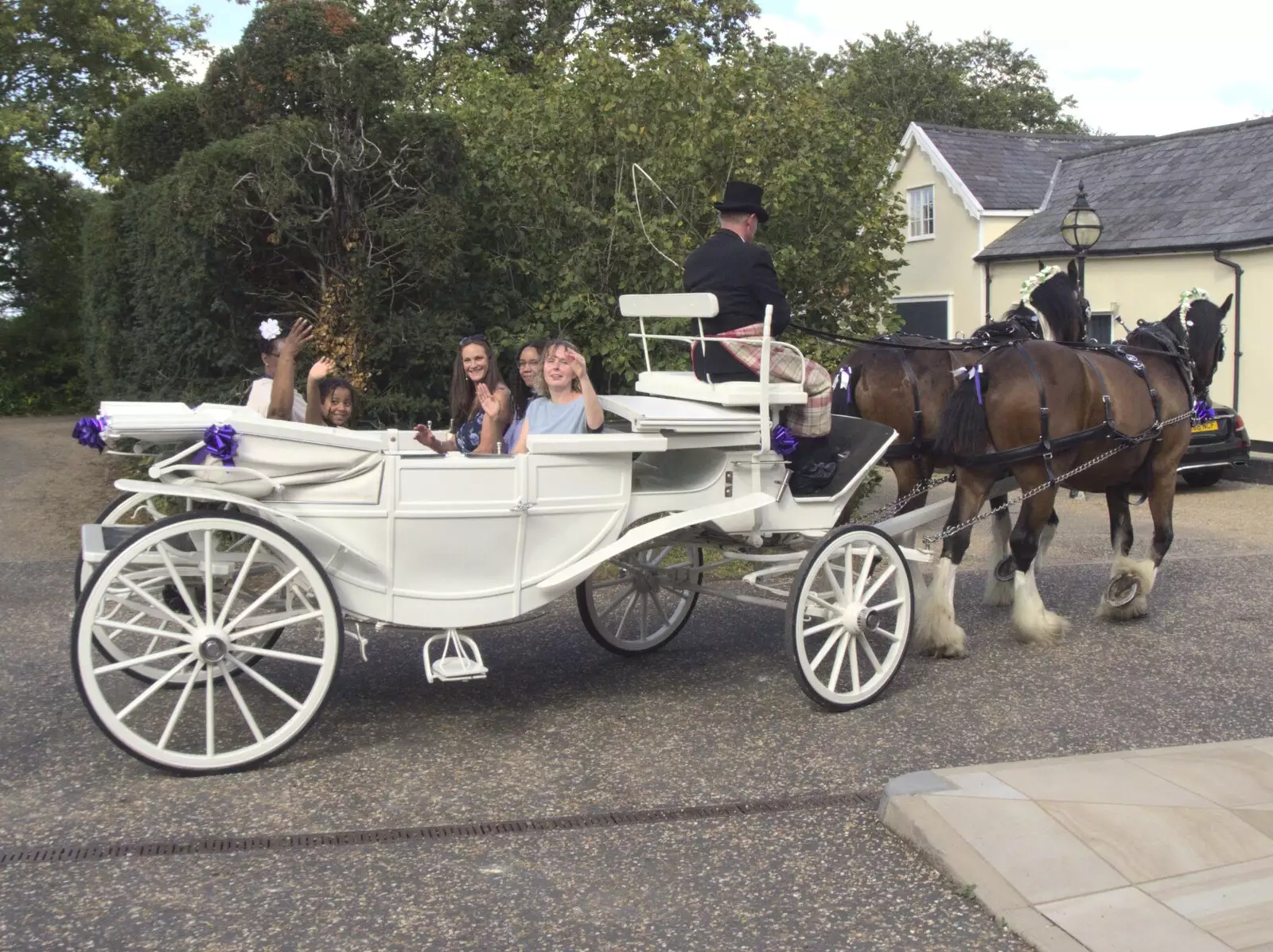 Wedding guests go off for a ride, from Sean Visits, and an 18th Birthday Party, Eye, Suffolk - 18th August 2023