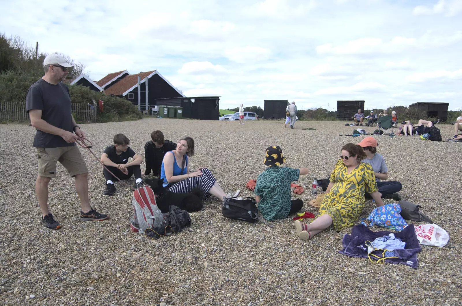 We hang out on the gravelly beach of Dunwich, from A Cambridge Reunion on the Beach, Dunwich, Suffolk - 23rd August 2023