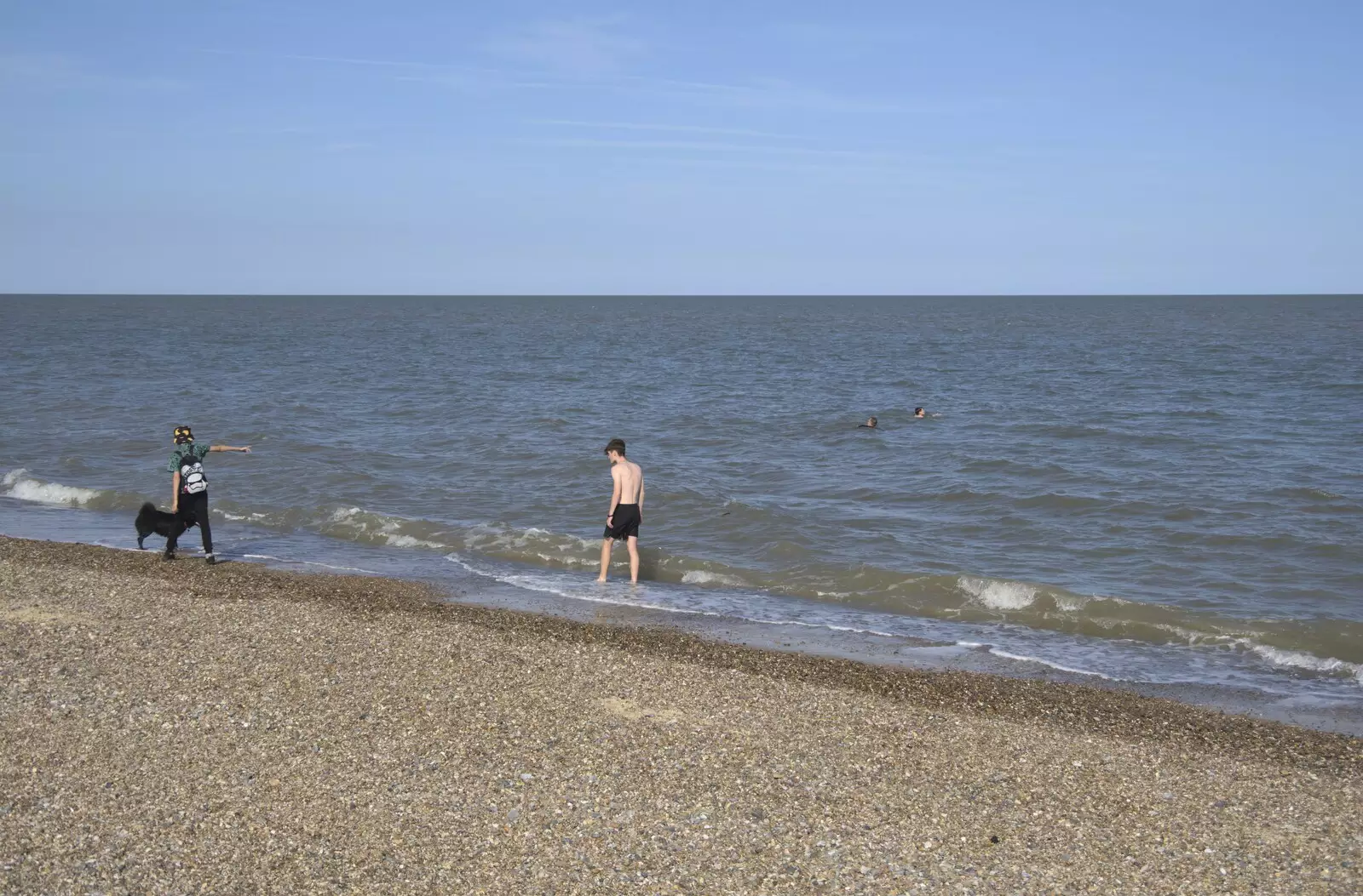 There's a bit of swimming in the sea, from A Cambridge Reunion on the Beach, Dunwich, Suffolk - 23rd August 2023