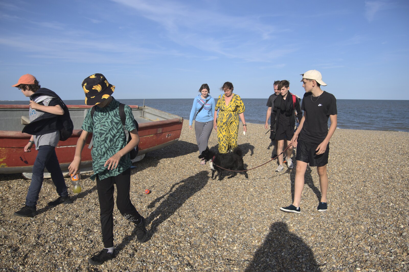 We head off from the beach from A Cambridge Reunion on the Beach, Dunwich, Suffolk - 23rd August 2023