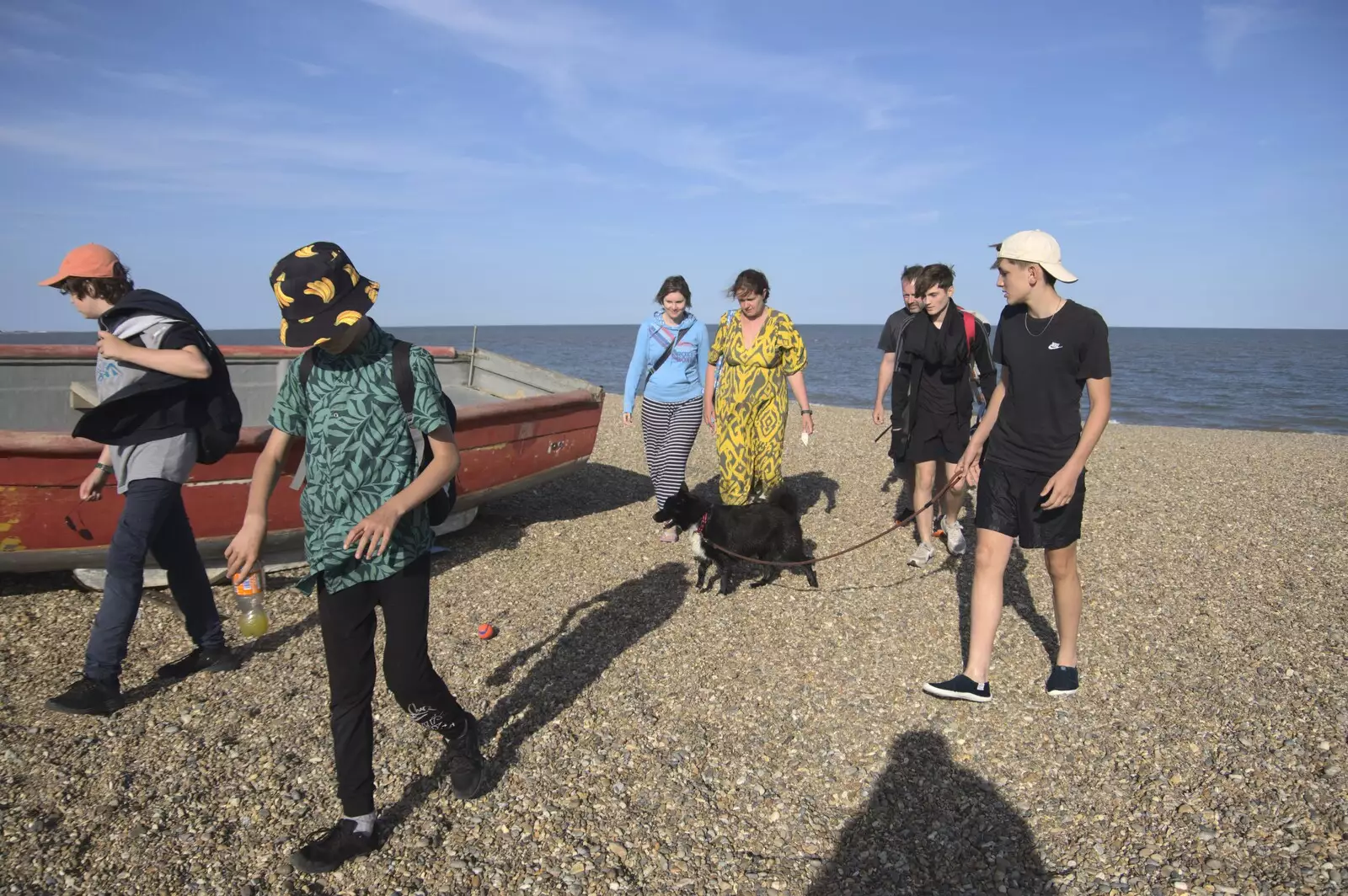 We head off from the beach, from A Cambridge Reunion on the Beach, Dunwich, Suffolk - 23rd August 2023