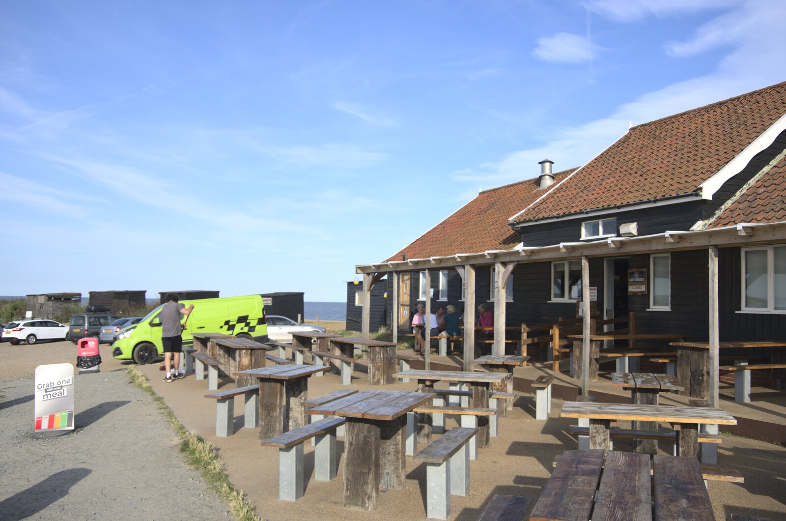 It's closing time at the Dunwich café from A Cambridge Reunion on the Beach, Dunwich, Suffolk - 23rd August 2023