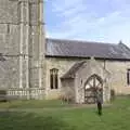 Harry roams around outside the church, The BSCC at the Cock Inn and a Flute Exam, Bedfield, Suffolk - 25th August 2023