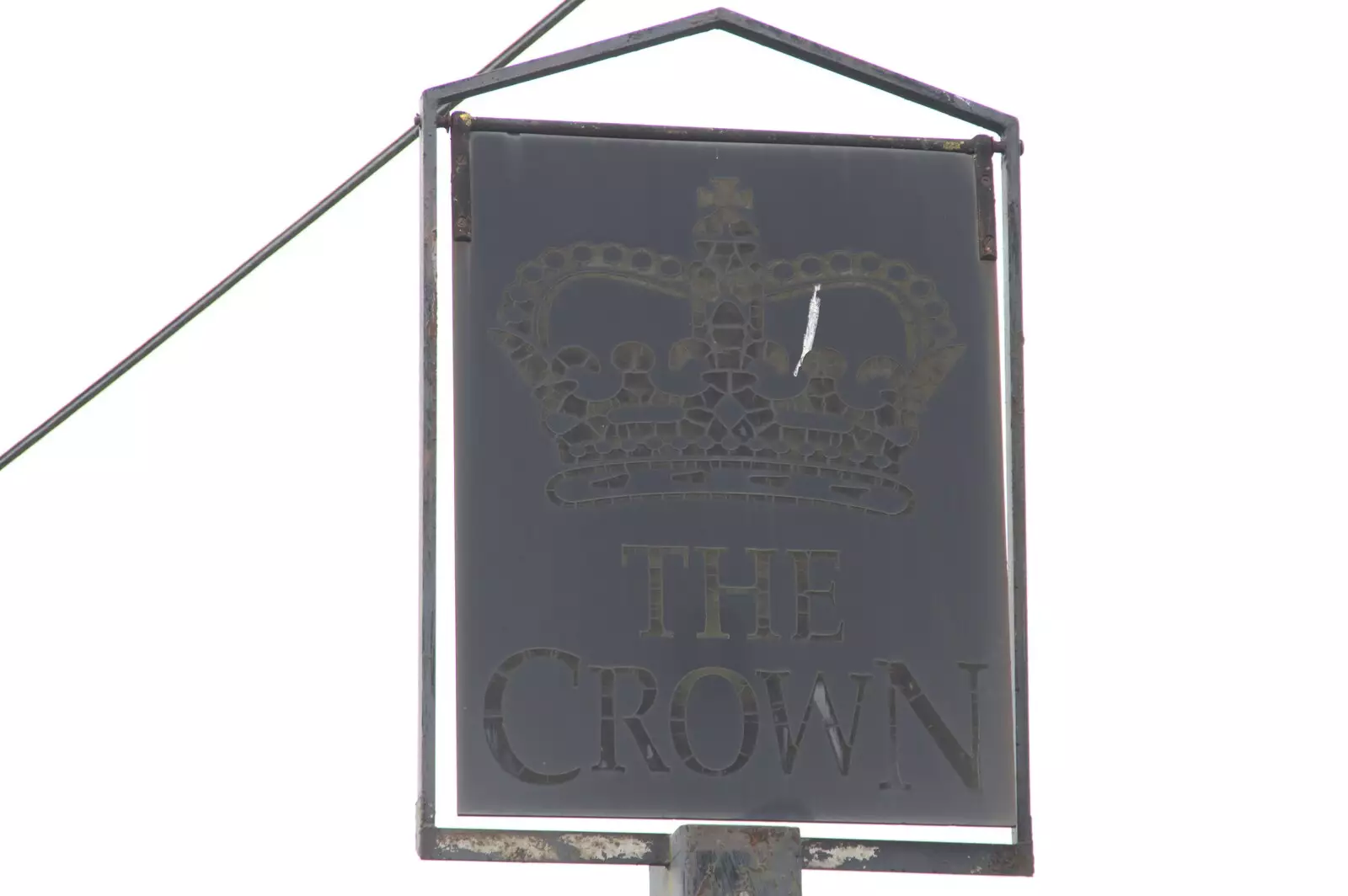 A fading sign for the old pub, from The BSCC at the Cock Inn and a Flute Exam, Bedfield, Suffolk - 25th August 2023