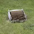 Part of an old lawnmower sits in a lawn, The BSCC at the Cock Inn and a Flute Exam, Bedfield, Suffolk - 25th August 2023