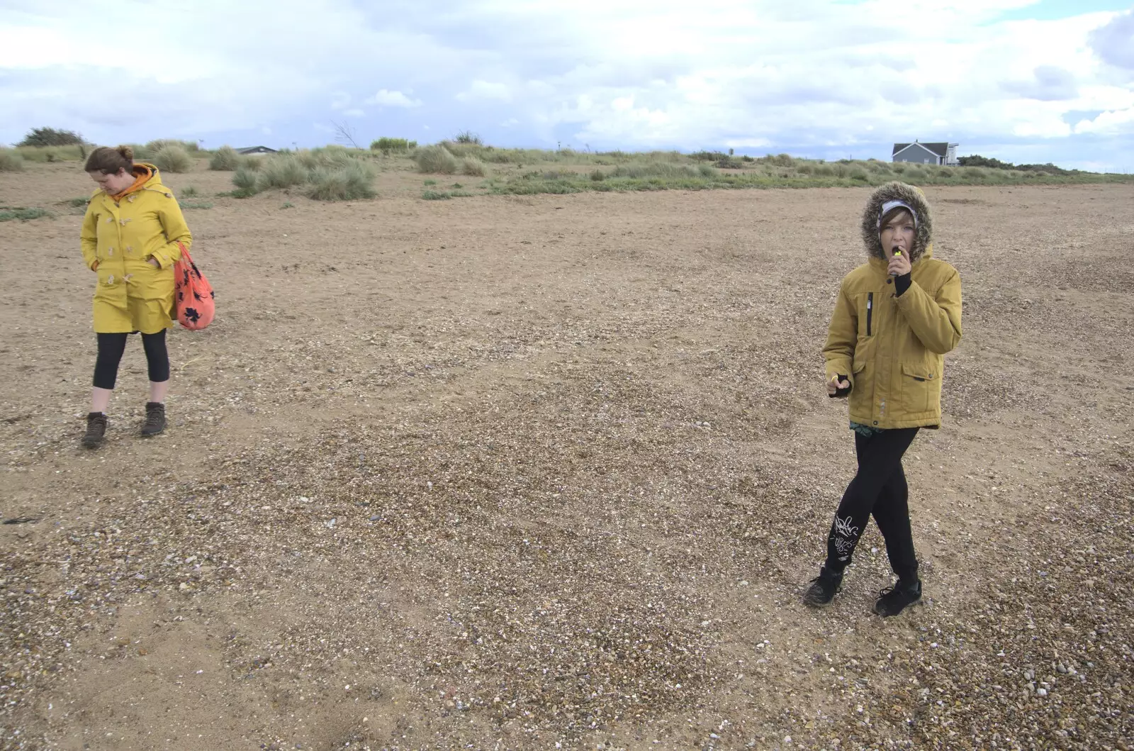 Roaming around on a windy beach, from Camping on the Edge at Snettisham Beach, Norfolk - 28th August 2023