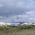A squadron of Topper dinghies, Camping on the Edge at Snettisham Beach, Norfolk - 28th August 2023