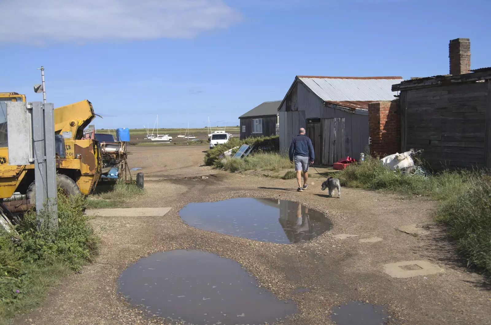 A collection of well-used buildings, from Camping on the Edge at Snettisham Beach, Norfolk - 28th August 2023