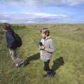 Harry's taking photos on his new phone, Camping on the Edge at Snettisham Beach, Norfolk - 28th August 2023