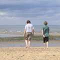 The boys on the beach at Holme next the Sea, Camping on the Edge at Snettisham Beach, Norfolk - 28th August 2023