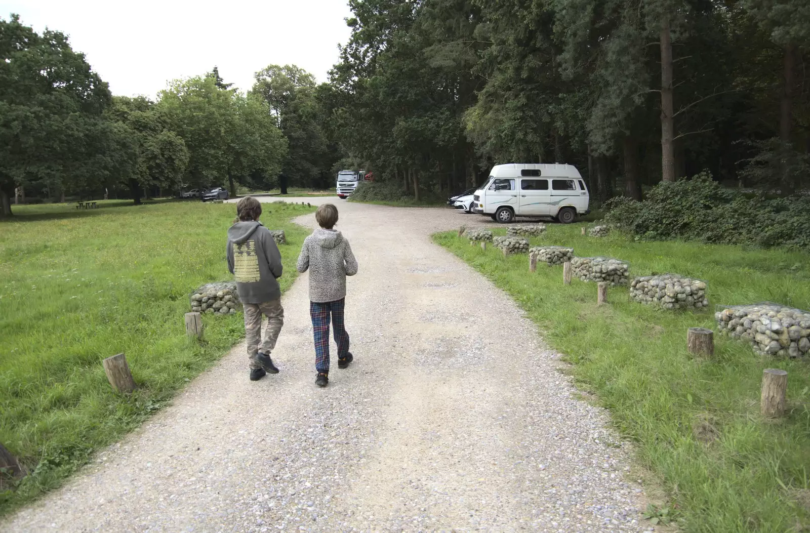 We walk back to the van, from Camping on the Edge at Snettisham Beach, Norfolk - 28th August 2023