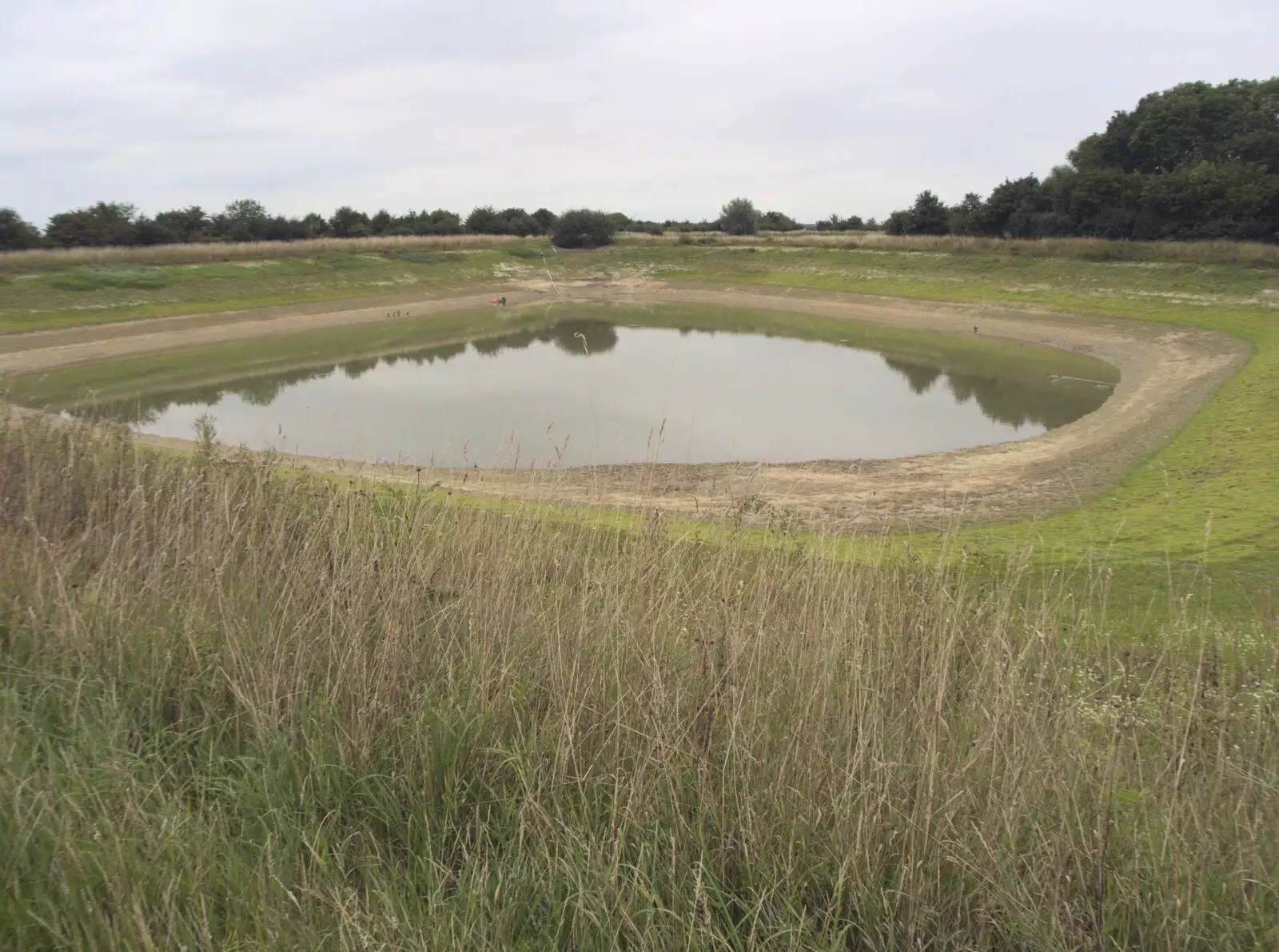 The resevoir on West's farm is running dry, from The Dragonfly Ride at Star Wing Brewery, Redgrave, Suffolk - 2nd September 2023