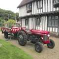 The bride's transport is an old Massey 65, The Dragonfly Ride at Star Wing Brewery, Redgrave, Suffolk - 2nd September 2023