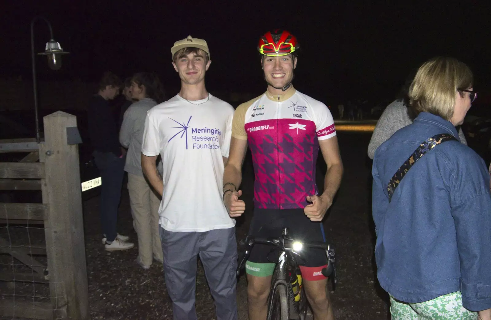 Thumbs up from a Dragonfly rider, from The Dragonfly Ride at Star Wing Brewery, Redgrave, Suffolk - 2nd September 2023