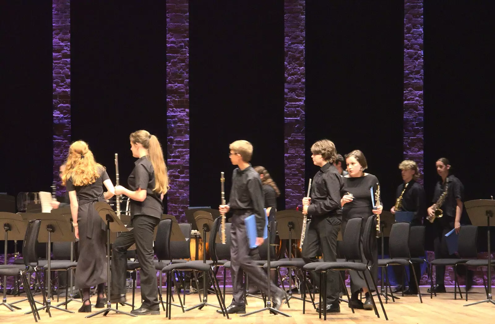 Fred walks onto the stage, from Fred and the SYWO at Snape Maltings, Snape, Suffolk - 3rd September 2023