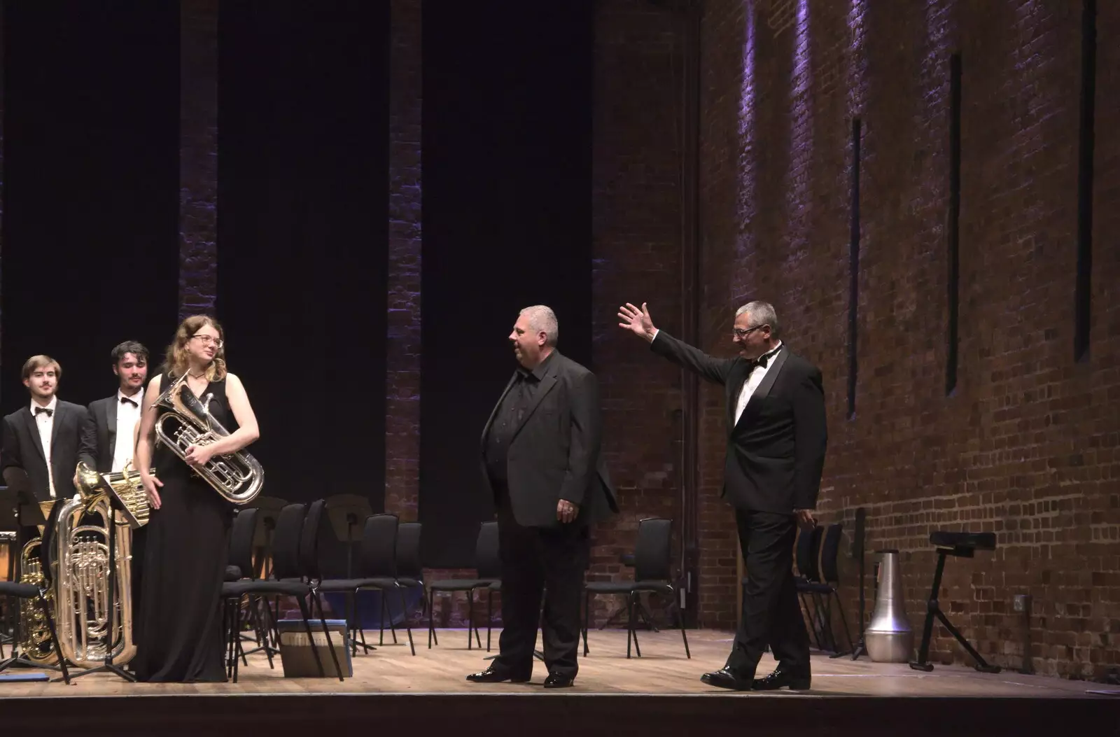 The two conductors, from Fred and the SYWO at Snape Maltings, Snape, Suffolk - 3rd September 2023