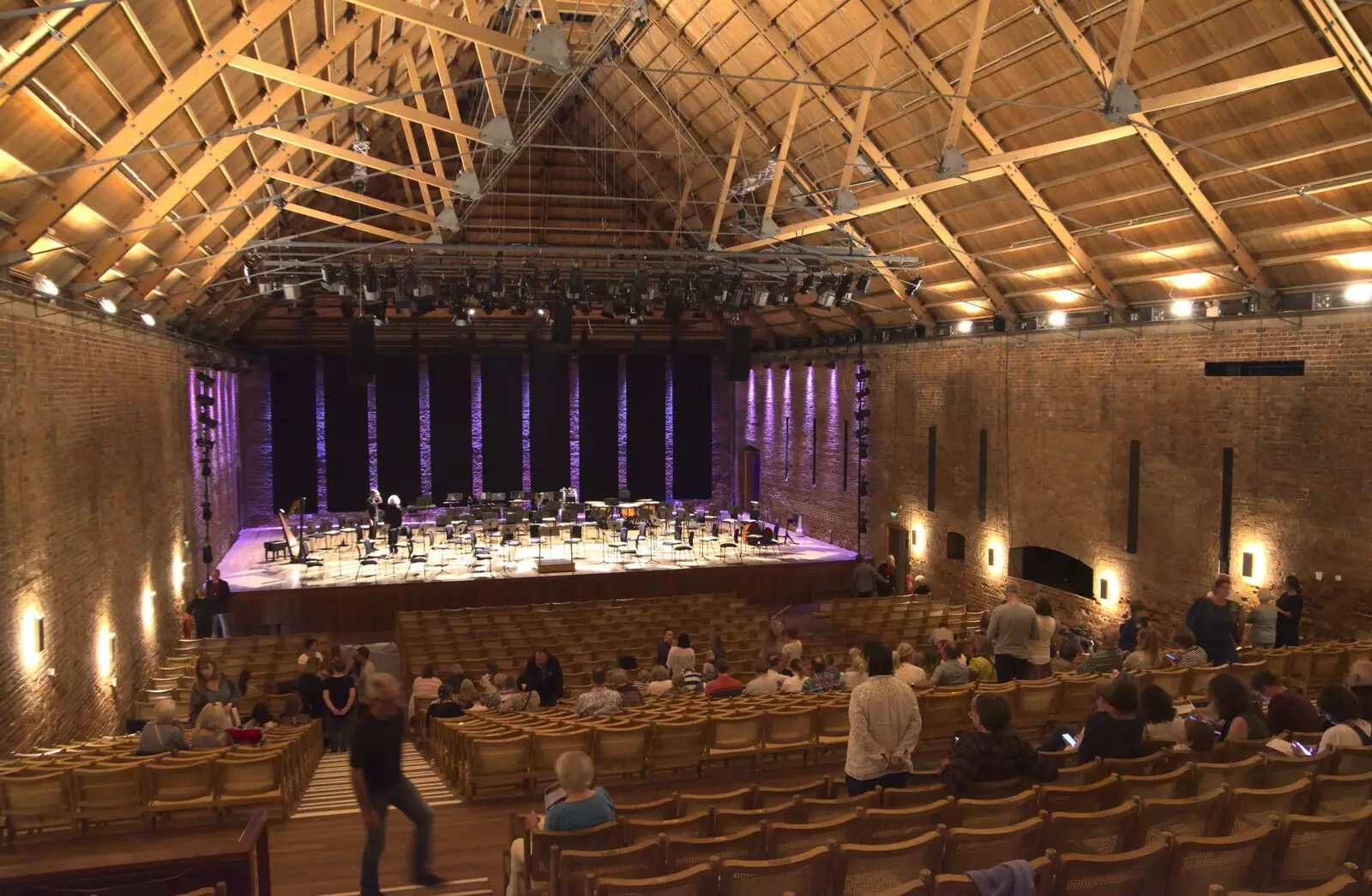 A view of the concert hall during the interval, from Fred and the SYWO at Snape Maltings, Snape, Suffolk - 3rd September 2023