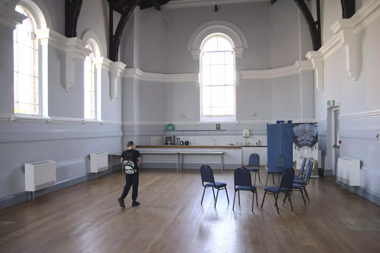 Harry roams around the town hall, from Isobel's Pantomime Workshop, Town Hall, Eye - 9th September 2023