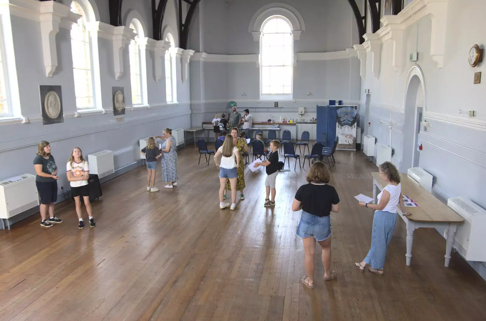 Panto workshopping in the town hall, from Isobel's Pantomime Workshop, Town Hall, Eye - 9th September 2023