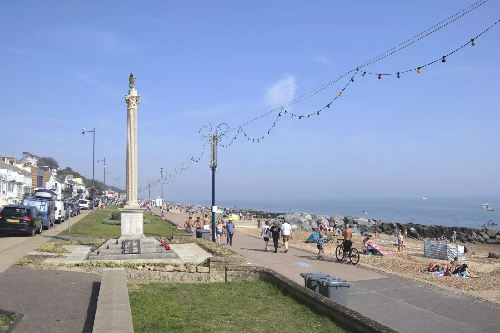 A war memorial on the promenade, from A Postcard From Felixstowe Ferry, Suffolk - 10th September 2023