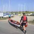 Two canoes at the Felixstowe Ferry sailing club, A Postcard From Felixstowe Ferry, Suffolk - 10th September 2023