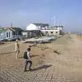 The gang roam around on the river wall, A Postcard From Felixstowe Ferry, Suffolk - 10th September 2023