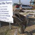 A funky fish statue outside a café, A Postcard From Felixstowe Ferry, Suffolk - 10th September 2023